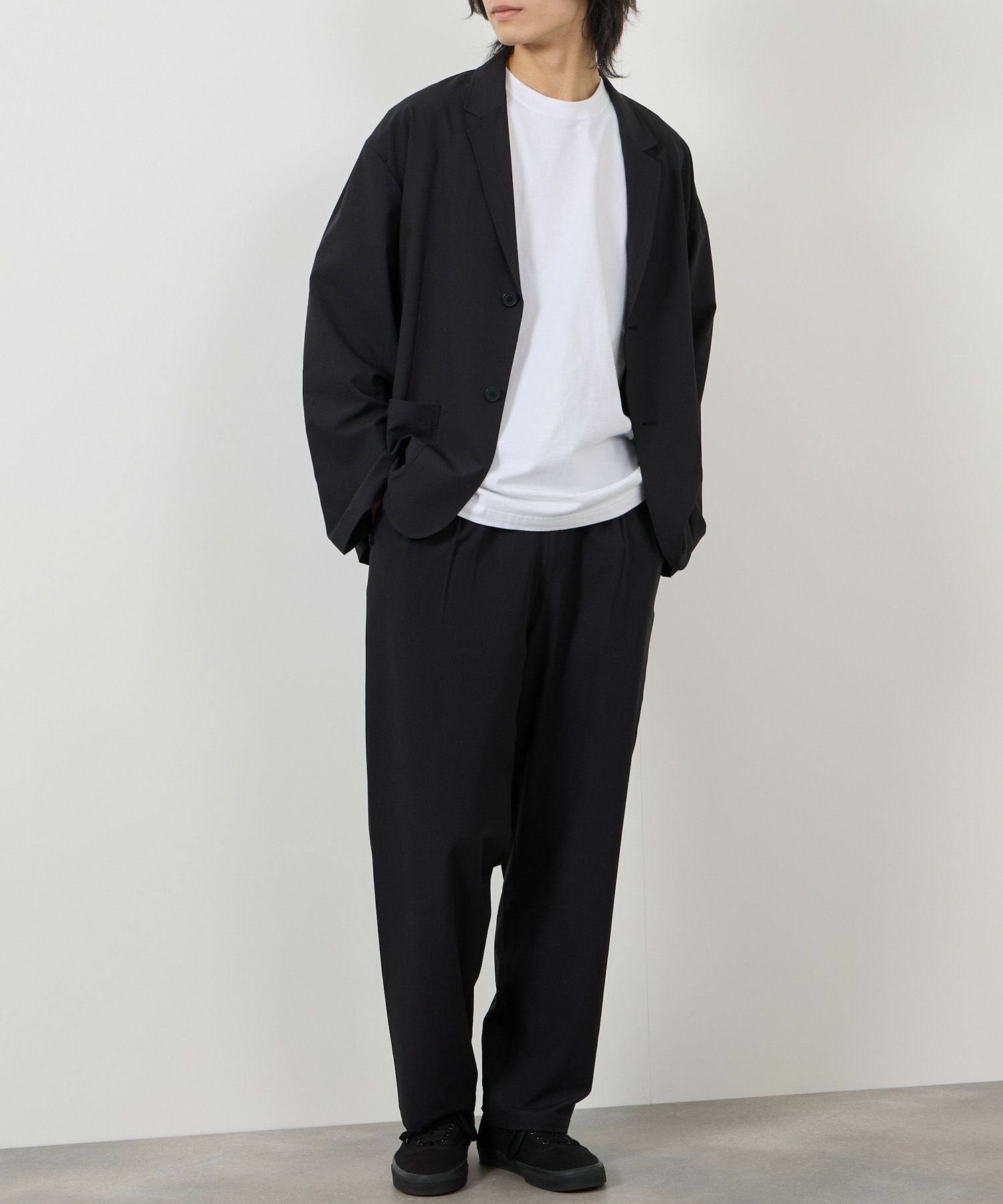 URBAN COLLECTION  ポリリップストップ テーラードジャケット＆イージーパンツ セットアップ メンズ商品サムネイル-2