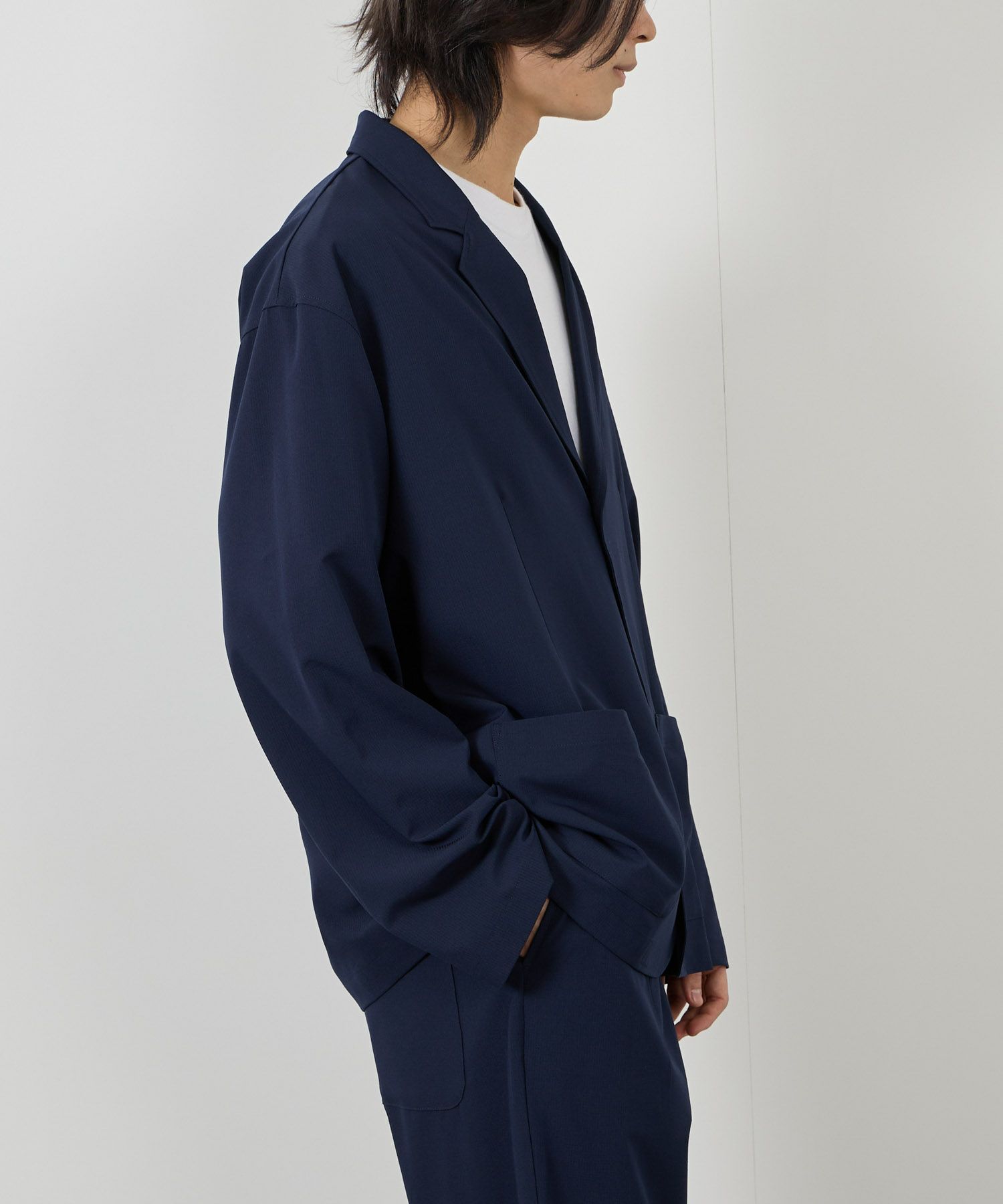 URBAN COLLECTION  ポリリップストップ テーラードジャケット＆イージーパンツ セットアップ メンズ商品サムネイル-4