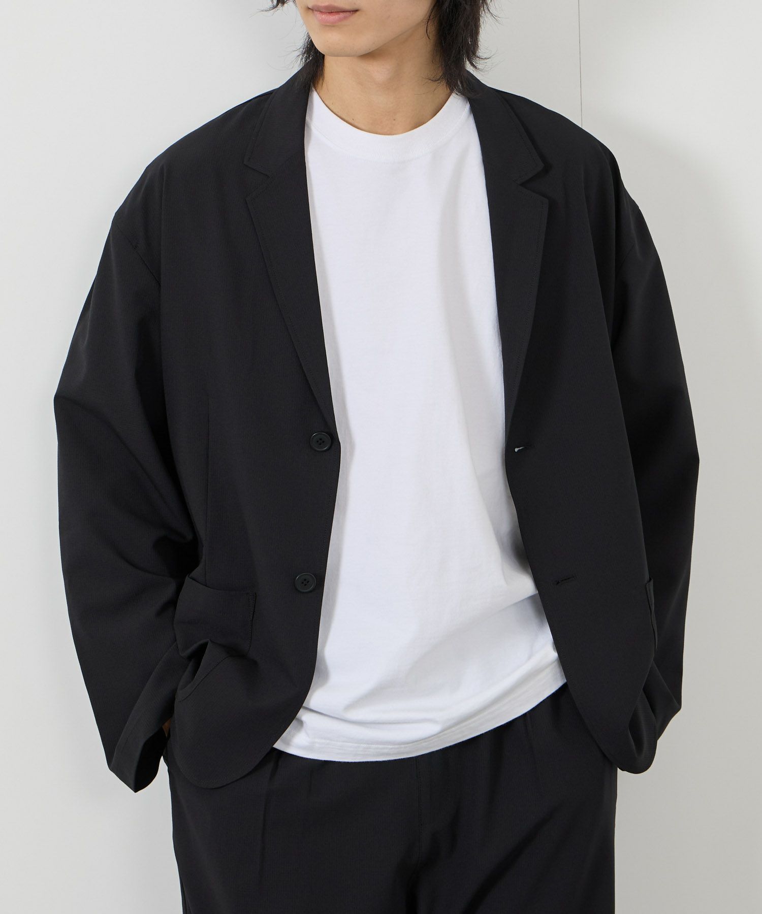 URBAN COLLECTION  ポリリップストップ テーラードジャケット＆イージーパンツ セットアップ メンズ商品サムネイル-12