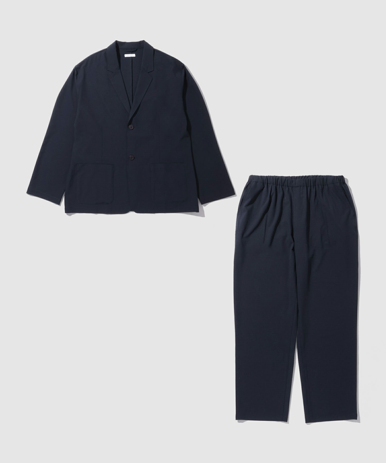 URBAN COLLECTION ポリリップストップ テーラードジャケット＆イージーパンツ セットアップ メンズ