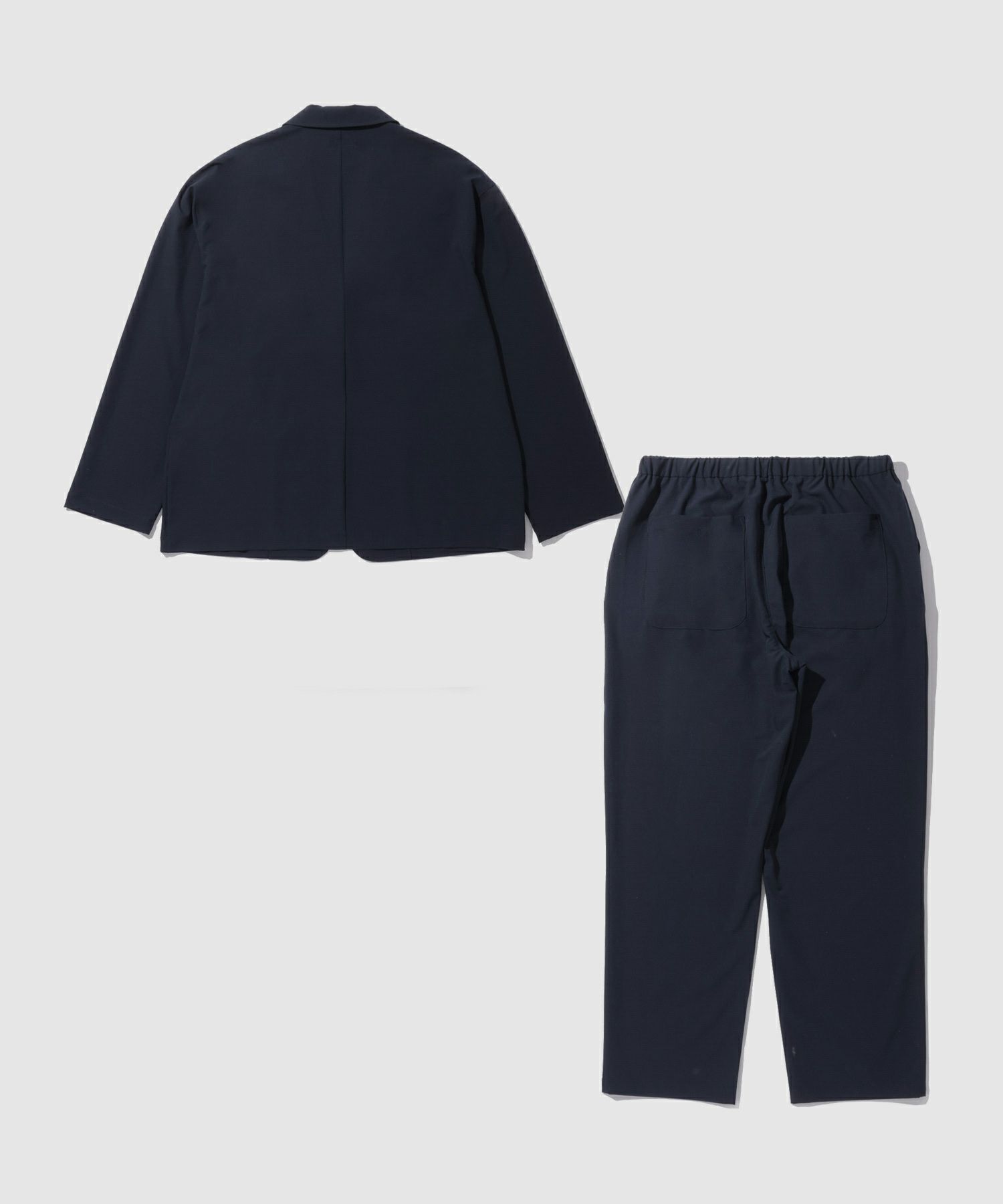 URBAN COLLECTION ポリリップストップ テーラードジャケット＆イージーパンツ セットアップ メンズ