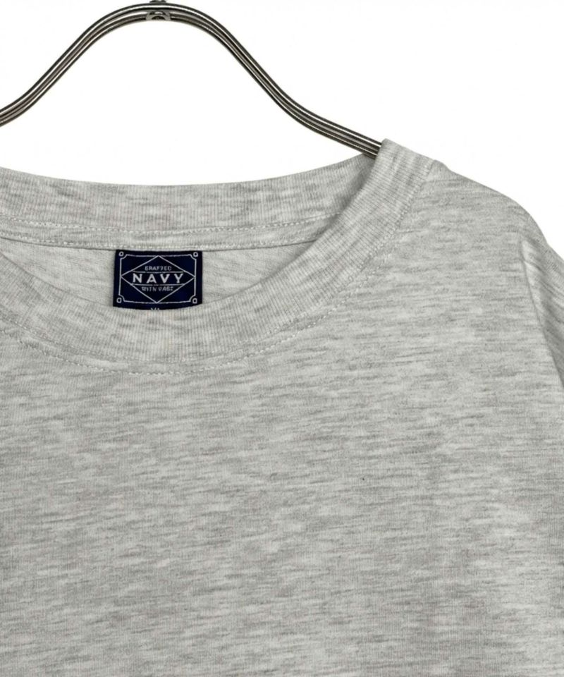 NAVY  BCIコットン リラックスフィット 7分袖Tシャツ メンズ商品画像-14