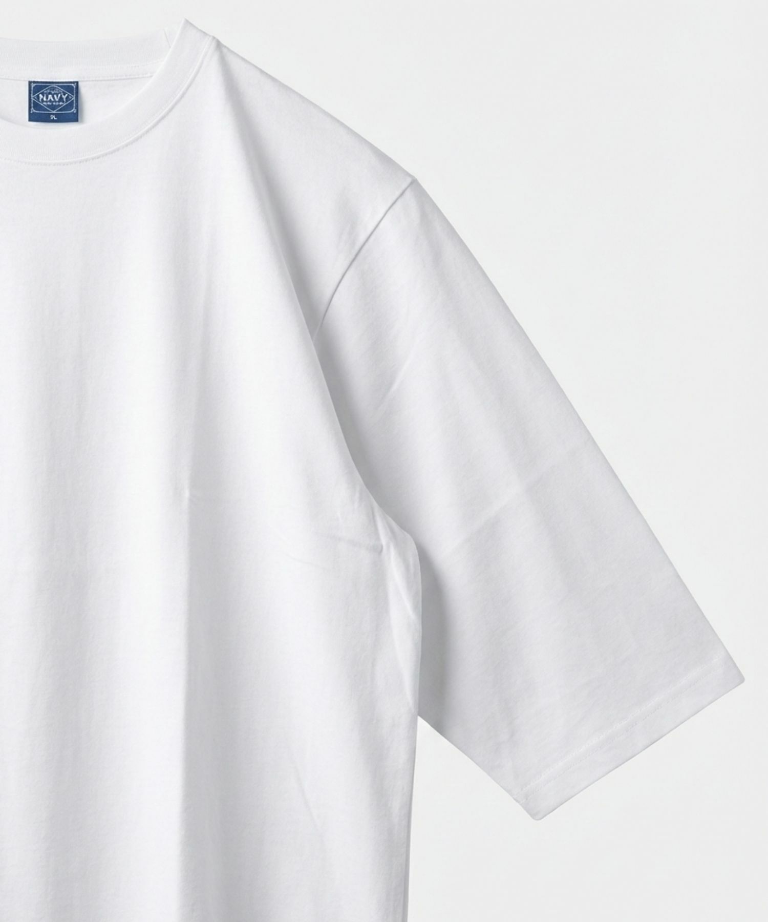 NAVY BCIコットン リラックスフィット 7分袖Tシャツ メンズ