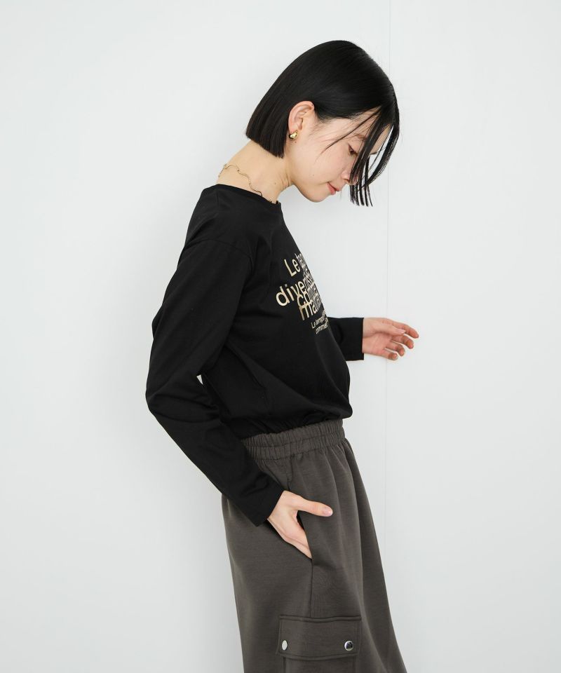 Idnes  Le temps 箔プリントロンT レディース メール便 対応商品商品画像-6