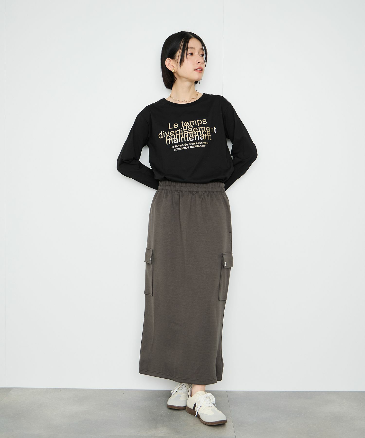 Idnes  Le temps 箔プリントロンT レディース メール便 対応商品商品画像-9