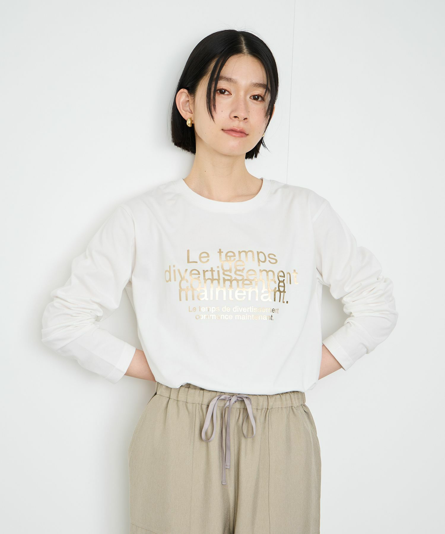 Idnes  Le temps 箔プリントロンT レディース メール便 対応商品商品サムネイル-11