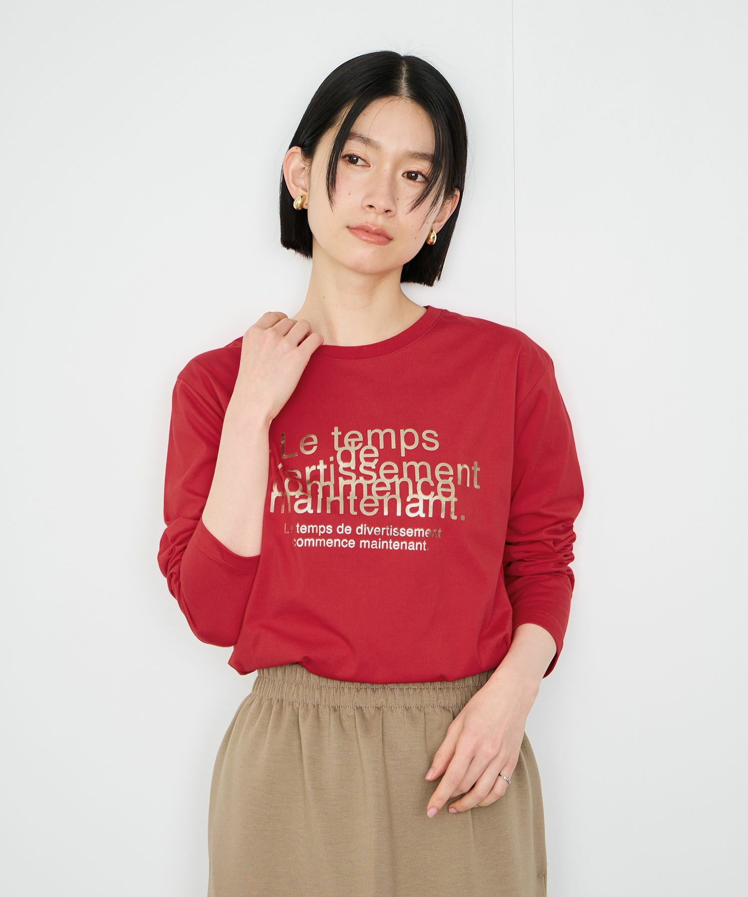 Idnes  Le temps 箔プリントロンT レディース メール便 対応商品商品サムネイル-15