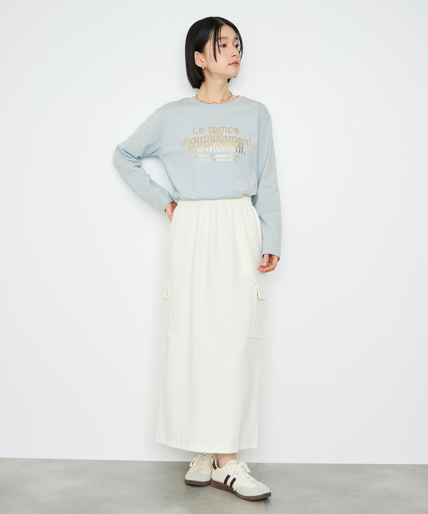 Idnes Le temps 箔プリントロンT レディース メール便 対応商品