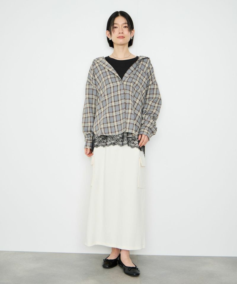 Idnes  レースコンビカットソー レディース メール便 対応商品商品画像-10