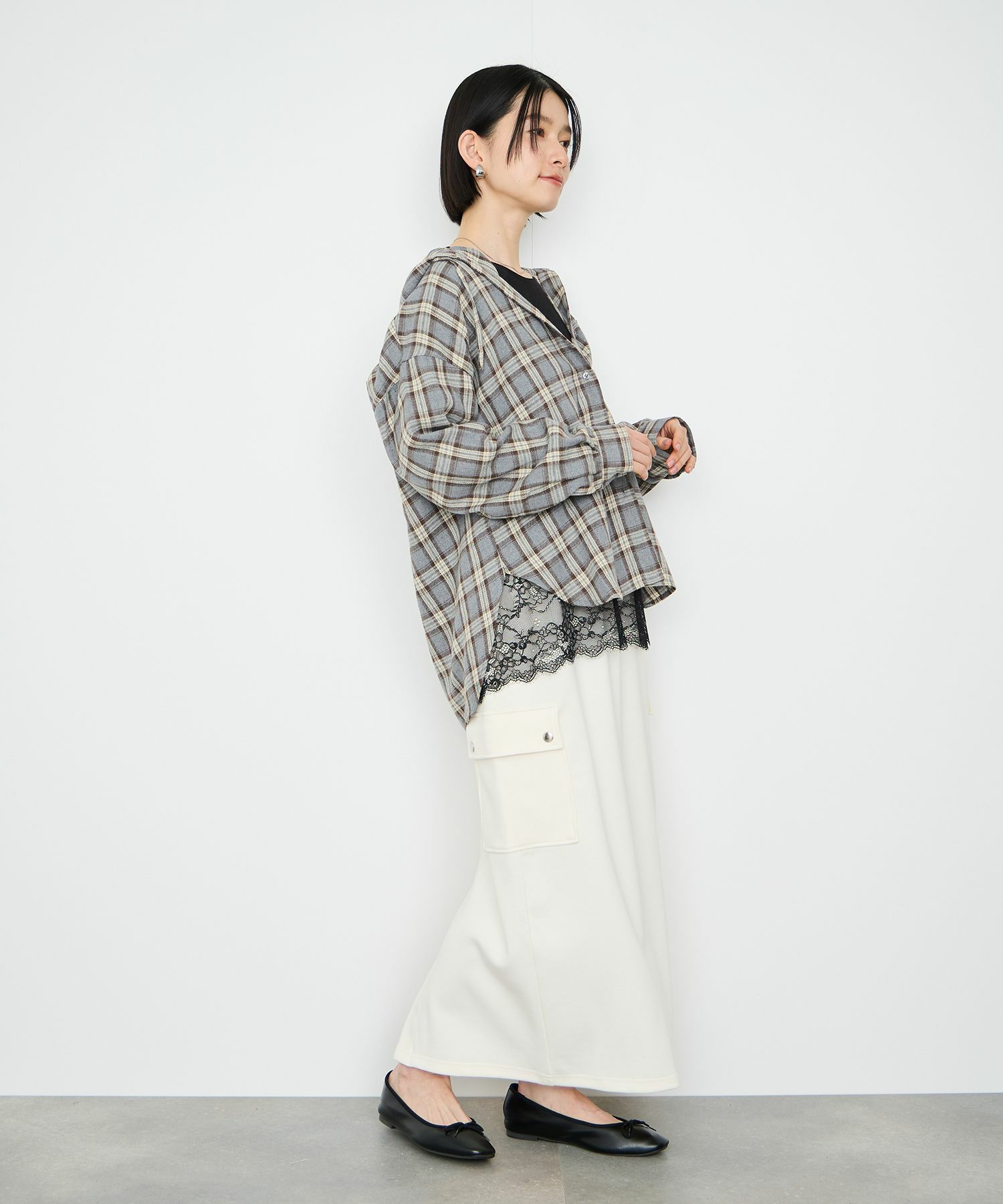 Idnes レースコンビカットソー レディース メール便 対応商品