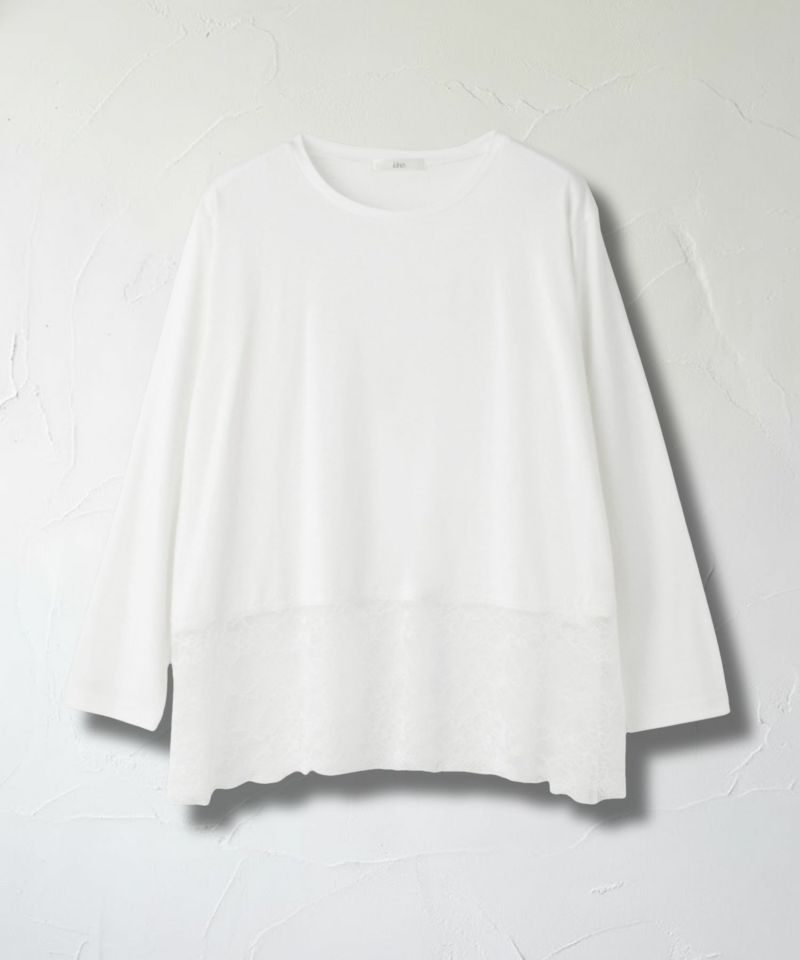 Idnes  レースコンビカットソー レディース メール便 対応商品商品画像-12