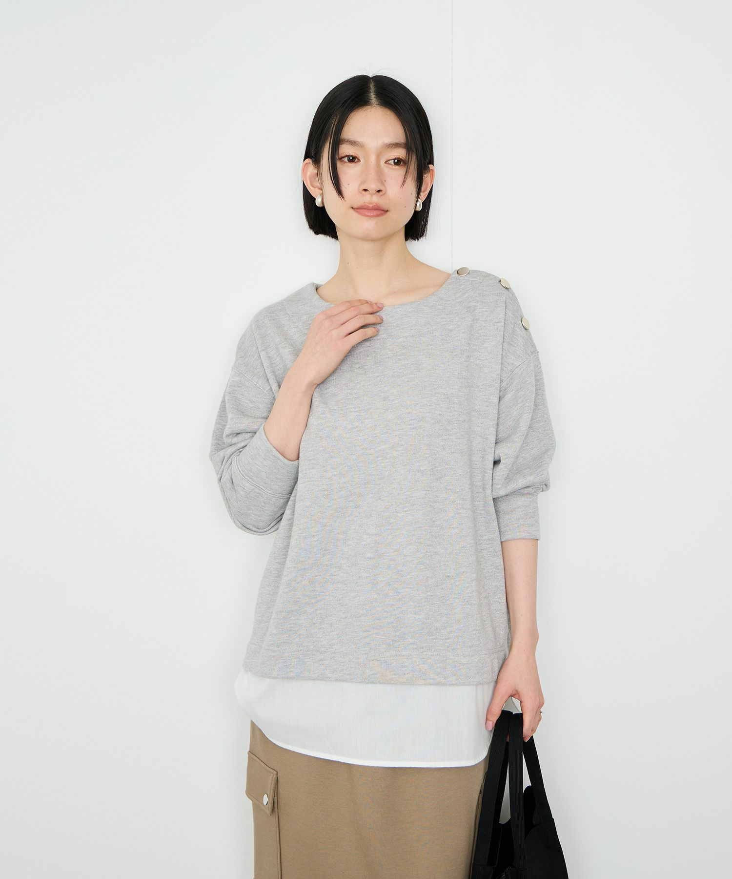 Idnes  レイヤードラメスウェット レディース商品サムネイル-1