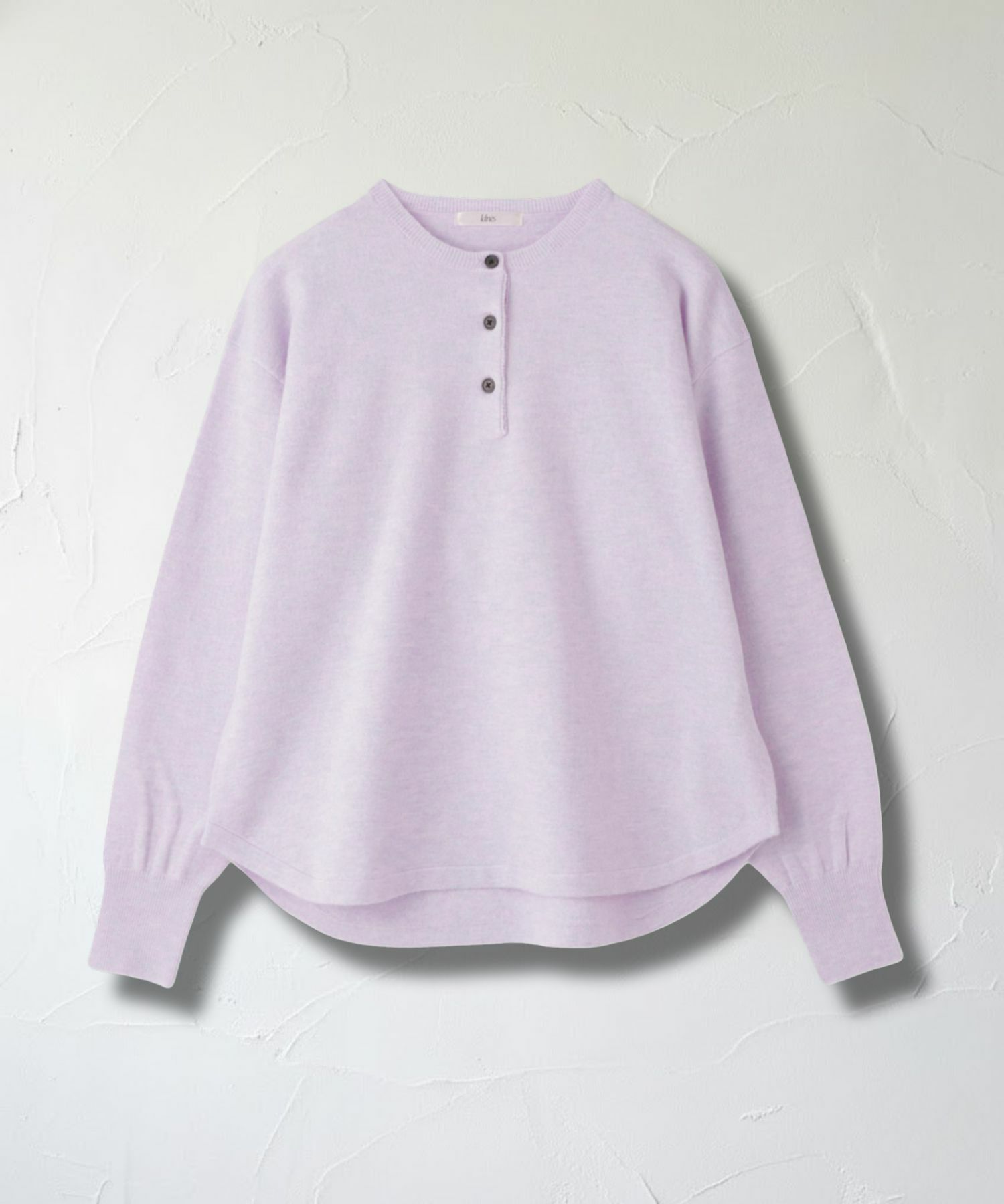 Idnes ヘンリーネックニット レディース