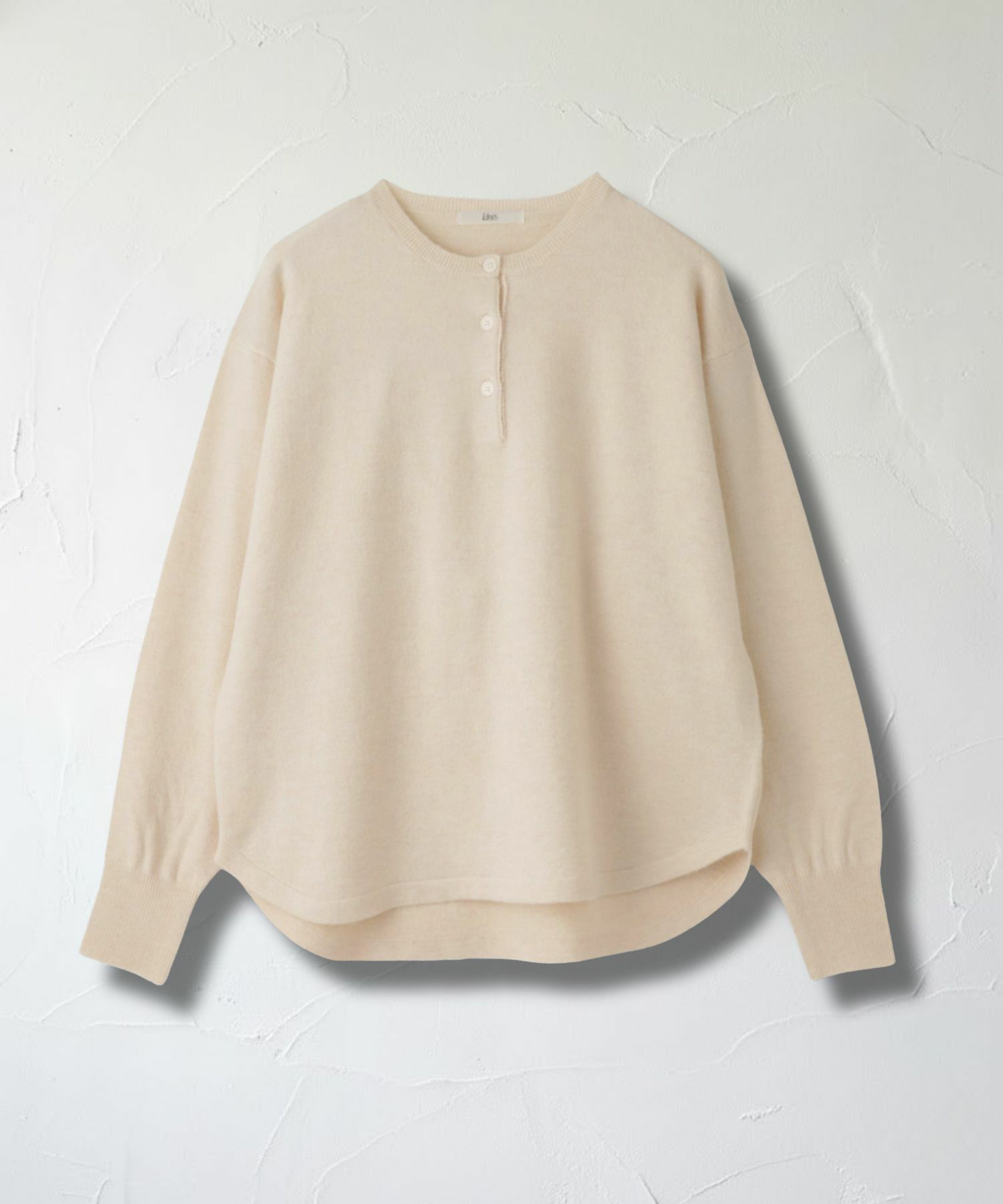 Idnes ヘンリーネックニット レディース