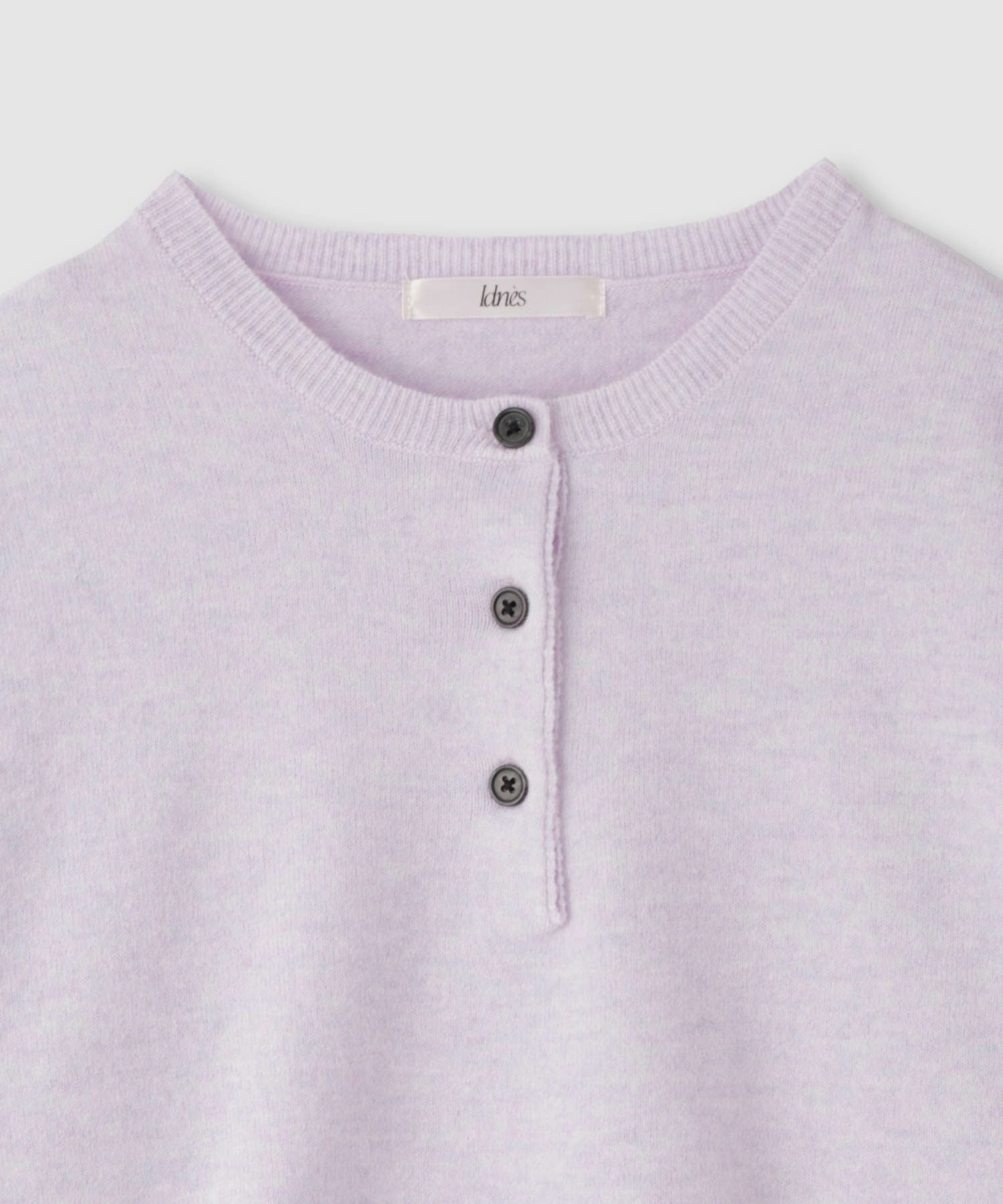 Idnes ヘンリーネックニット レディース