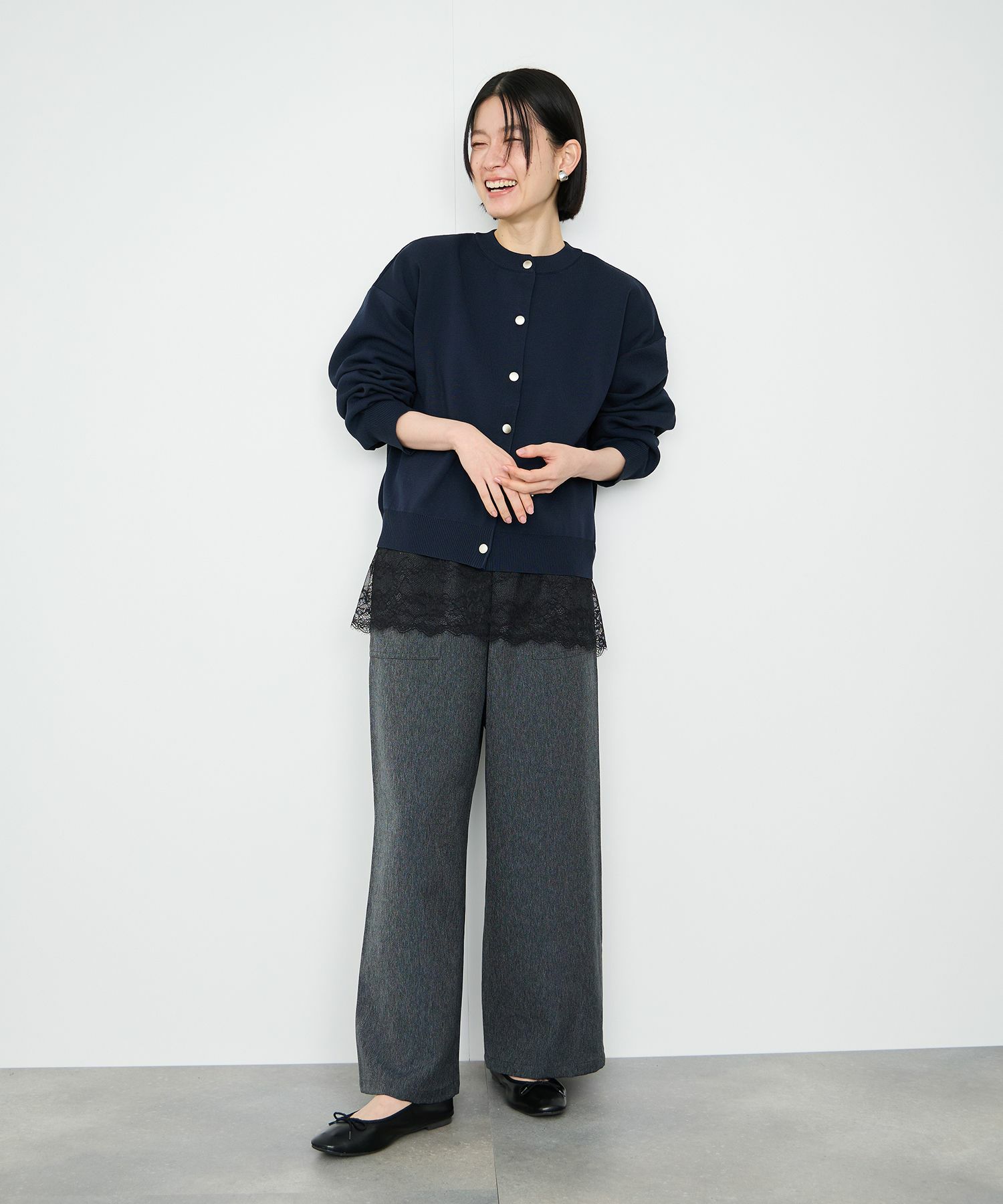 Idnes スポンディッシュカーディガン レディース