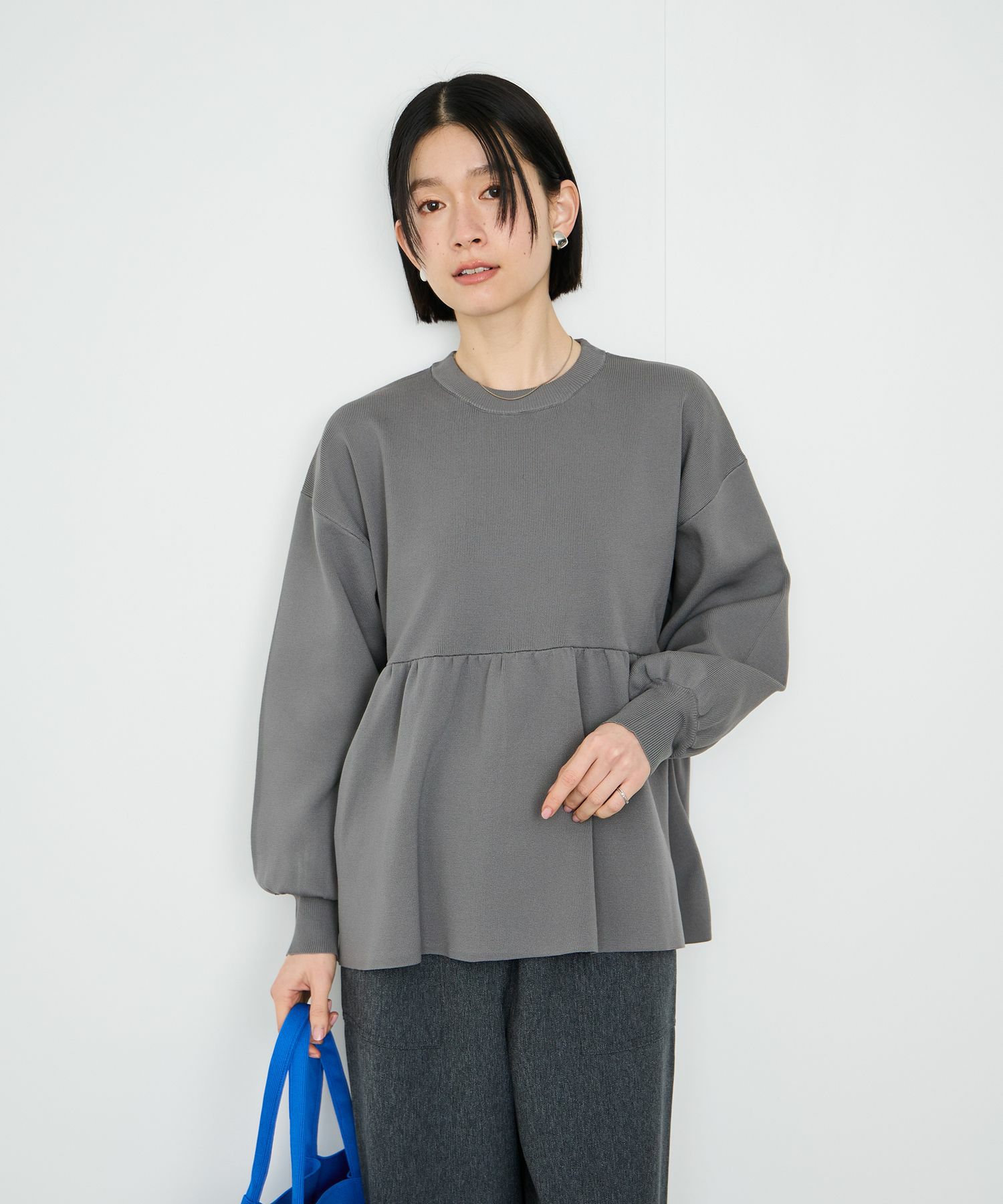 Idnes スポンディッシュペプラムプルオーバー レディース メール便 対応商品