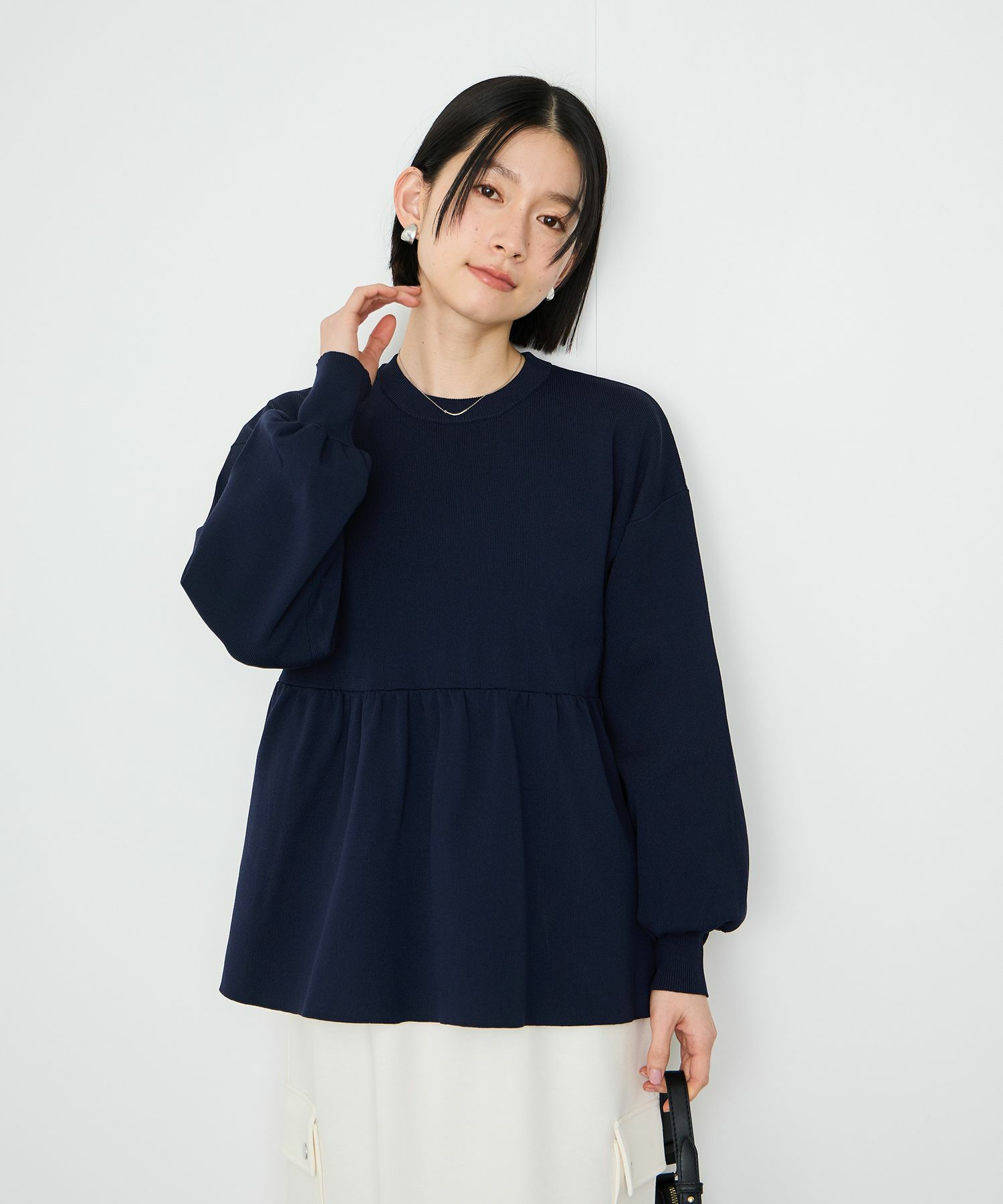 Idnes  スポンディッシュペプラムプルオーバー レディース メール便 対応商品商品サムネイル-3