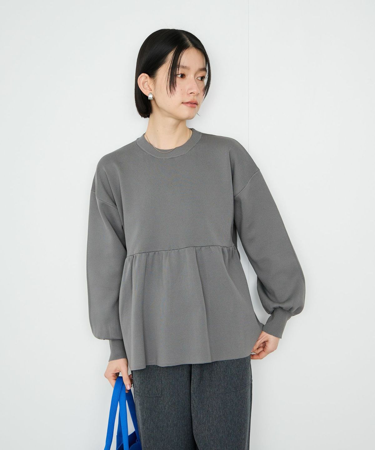 Idnes スポンディッシュペプラムプルオーバー レディース メール便 対応商品