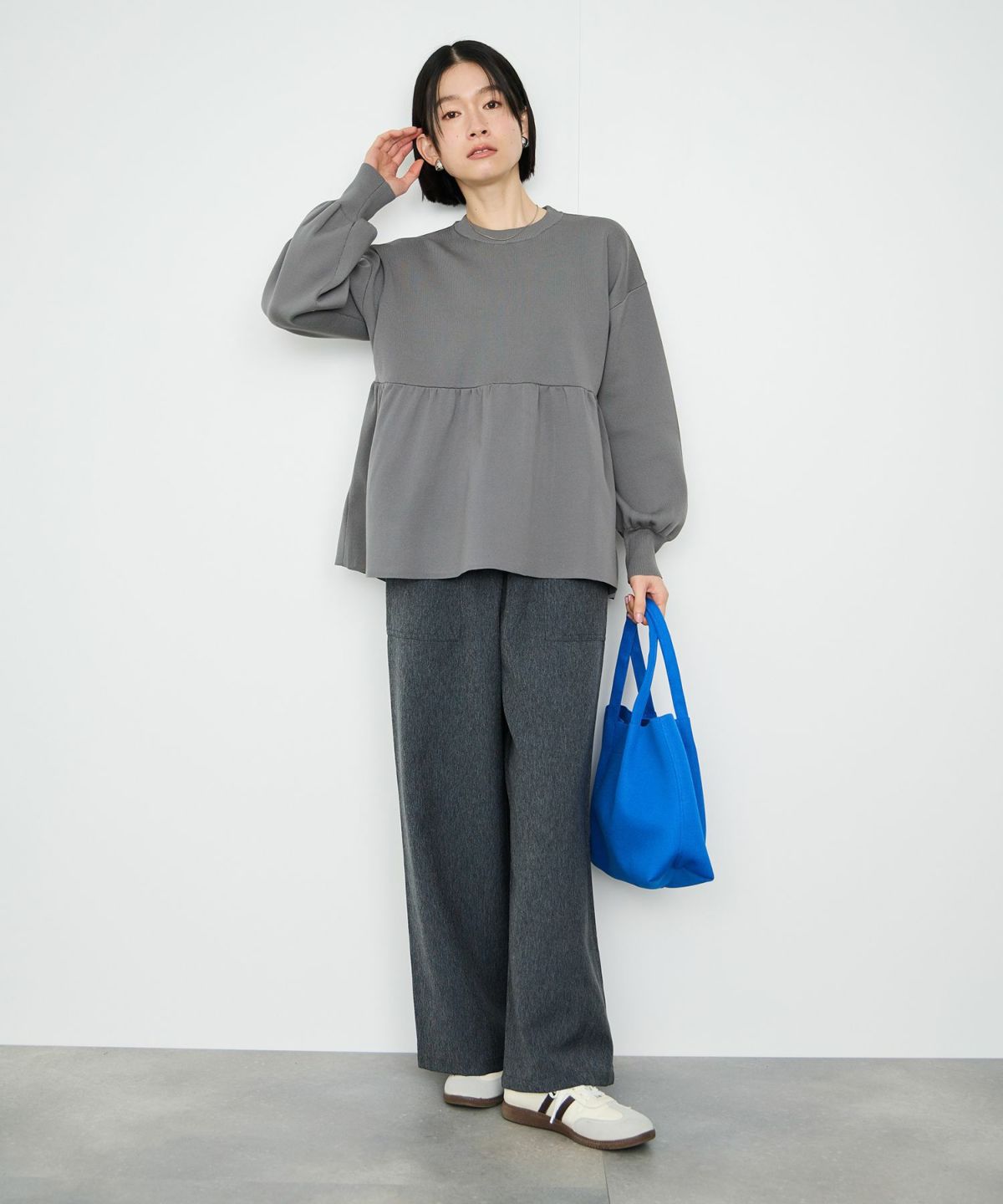 Idnes スポンディッシュペプラムプルオーバー レディース メール便 対応商品