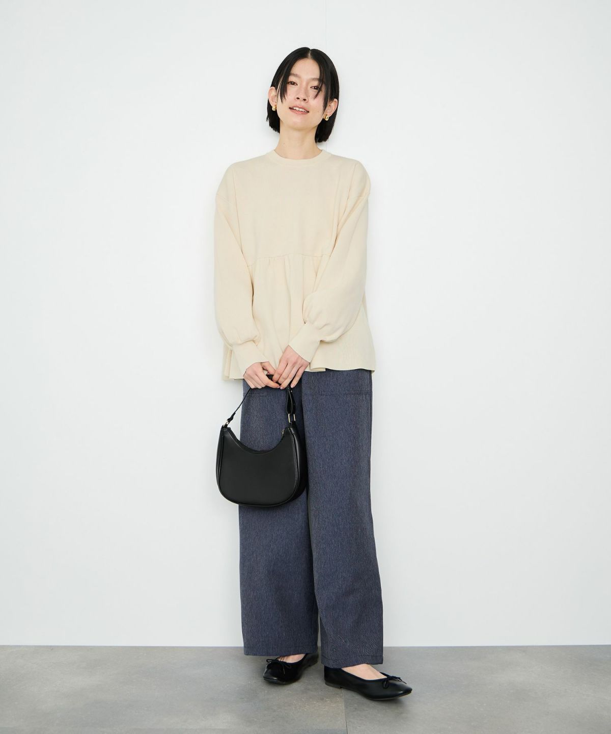 Idnes スポンディッシュペプラムプルオーバー レディース メール便 対応商品