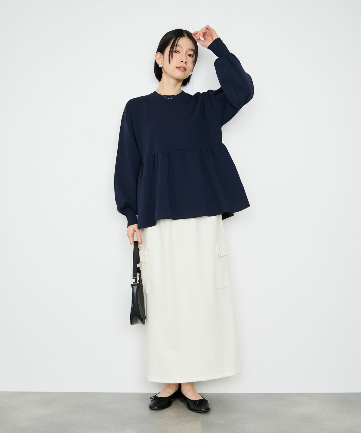 Idnes スポンディッシュペプラムプルオーバー レディース メール便 対応商品