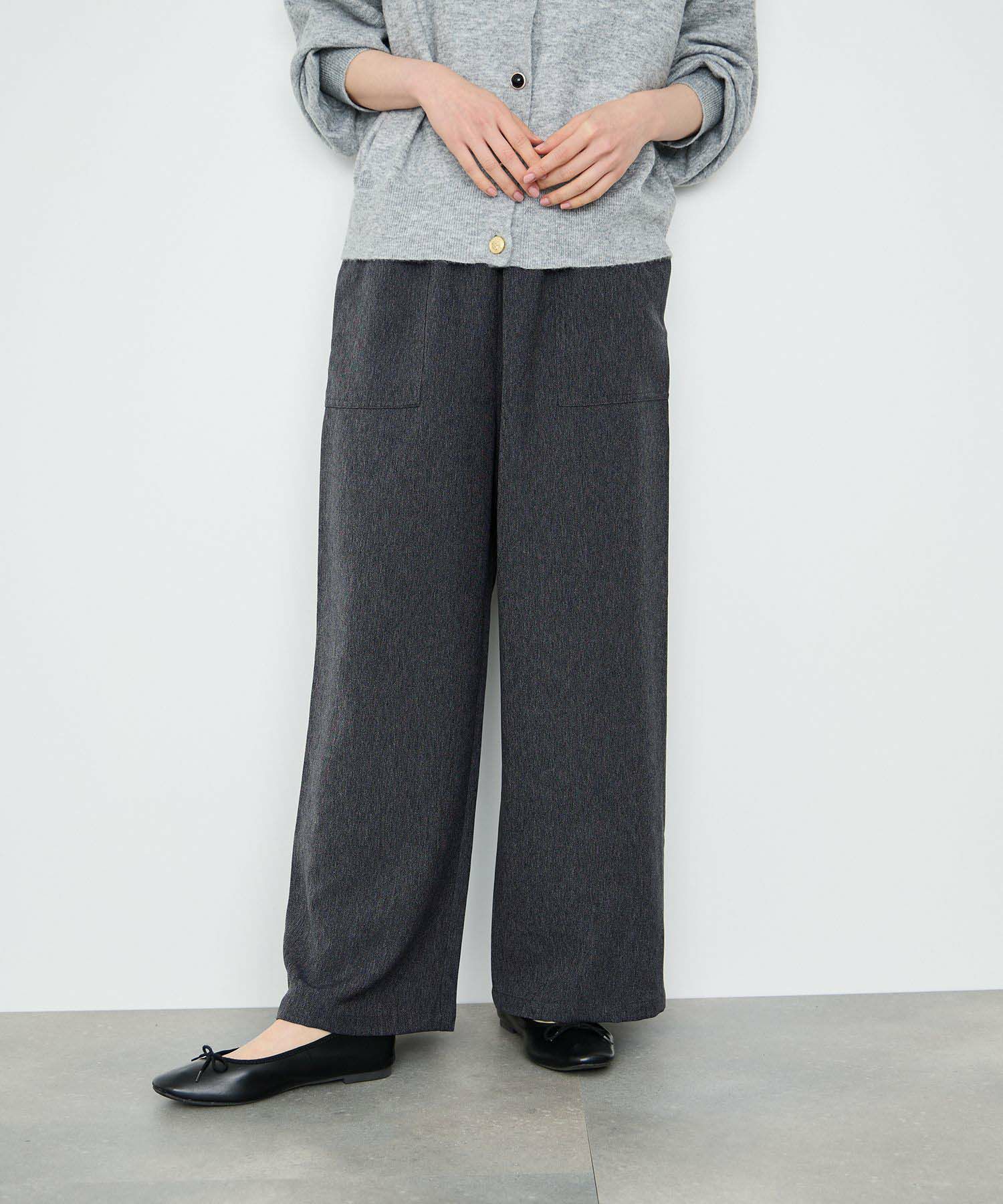 Idnes  デニムライクイージーワイドパンツ レディース商品サムネイル-1