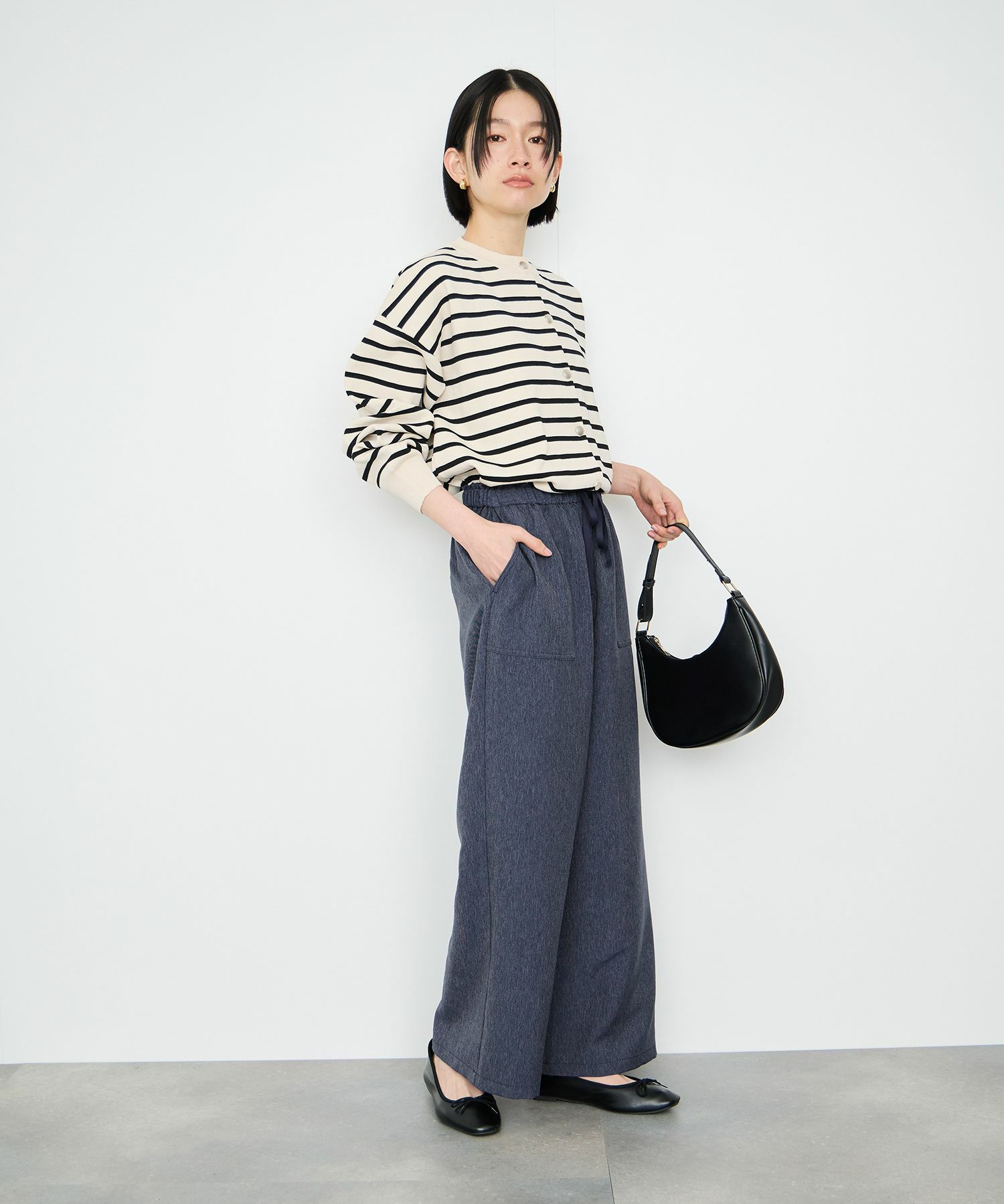 Idnes  デニムライクイージーワイドパンツ レディース商品サムネイル-9