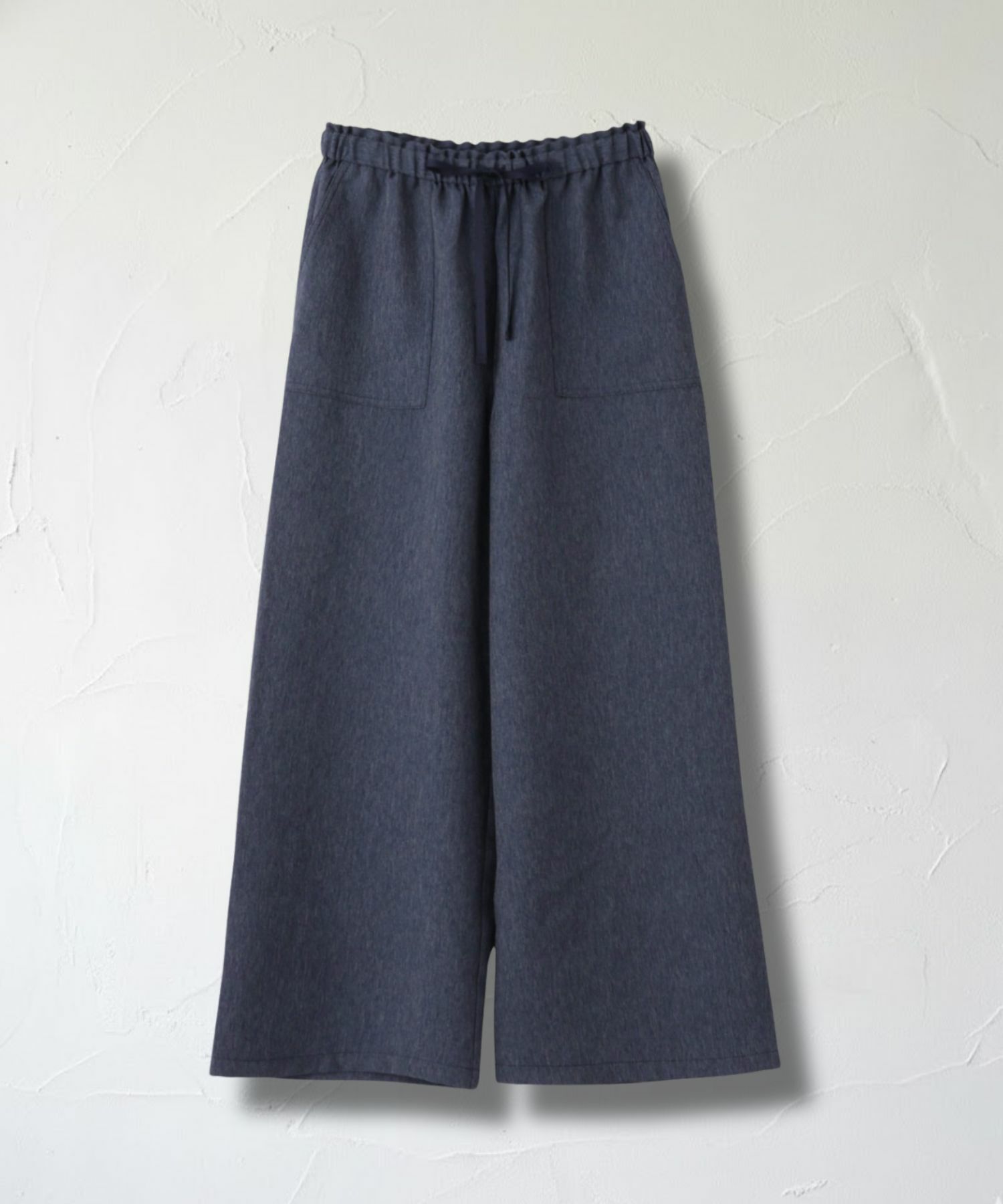 Idnes デニムライクイージーワイドパンツ レディース